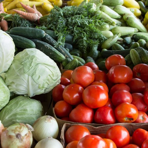 Seleção apenas de legumes frescos